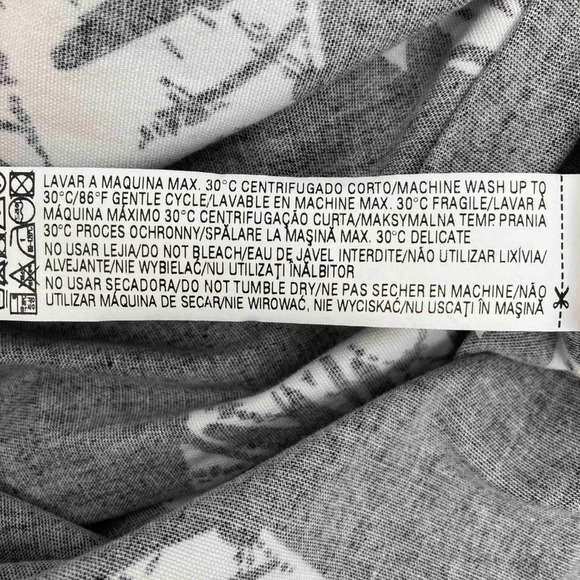 Zara TRAFALUC Black and White Botanical Print A-Line Skirt - Picture 7 of 8